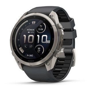 Смарт-часы Garmin Fenix 9 Pro (51 мм) inReach с титановым корпусом и графитово-черным силиконовым ремешком
