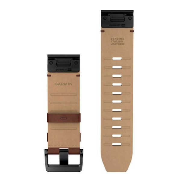 Ремінець Garmin QuickFit 26, Walnut, коричневий шкіряний