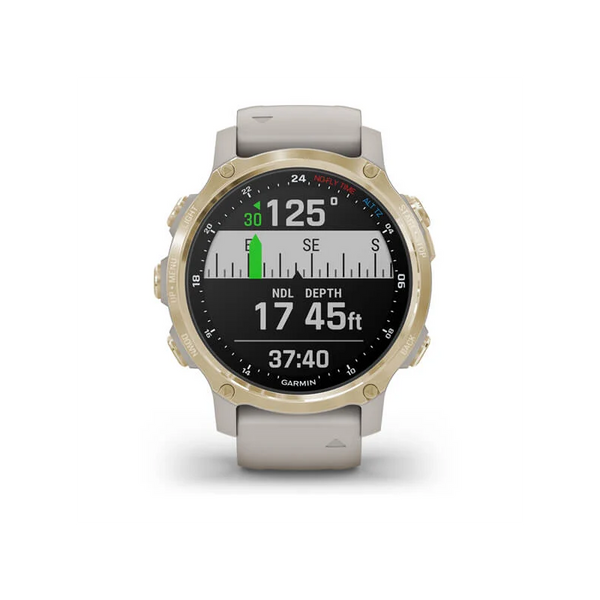 Смарт-часы Garmin Descent Mk2S Light Gold со светло-песочным силиконовым ремешком 010-02403-01 фото