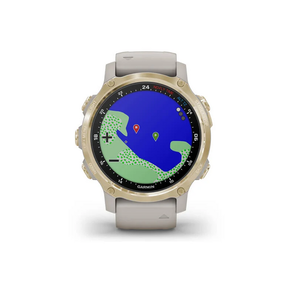 Смарт-часы Garmin Descent Mk2S Light Gold со светло-песочным силиконовым ремешком 010-02403-01 фото