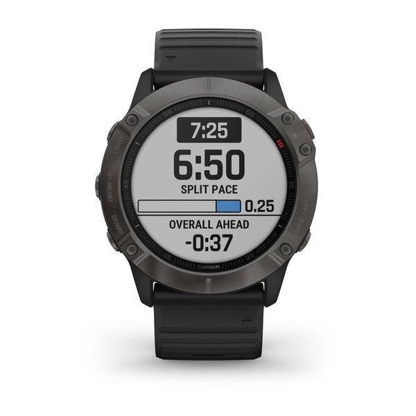 Смарт-годинник Garmin Fenix 6X Sapphire Carbon Grey DLC з чорним ремінцем 010-02157-11 фото