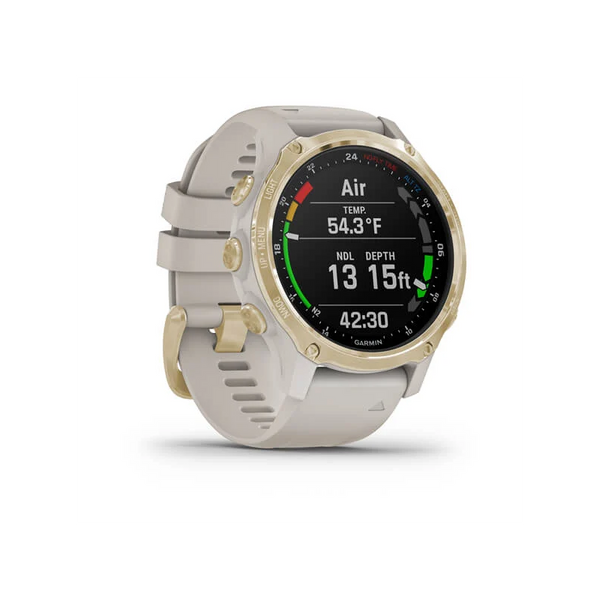 Смарт-часы Garmin Descent Mk2S Light Gold со светло-песочным силиконовым ремешком 010-02403-01 фото