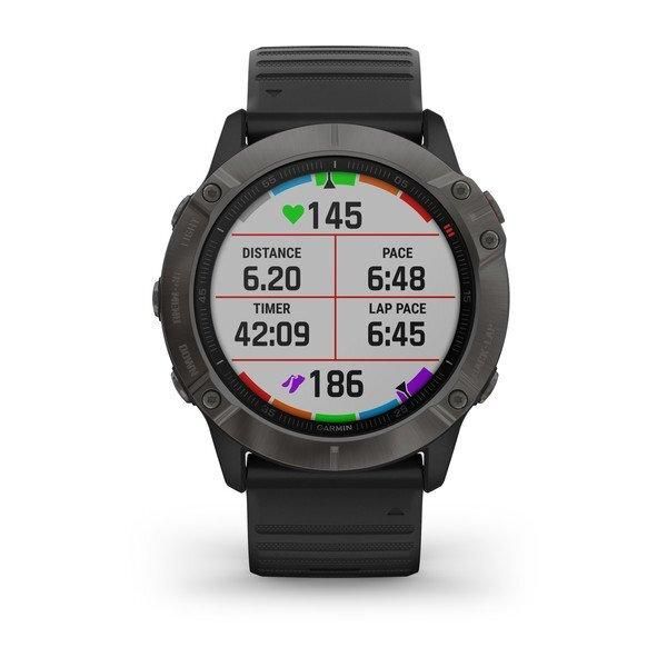 Смарт-годинник Garmin Fenix 6X Sapphire Carbon Grey DLC з чорним ремінцем 010-02157-11 фото