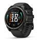 Смарт-годинник Garmin Fenix 9 (47 мм) з титановим корпусом Carbon Gray DLC і чорним силіконовим ремінцем