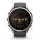 Смарт-годинник Garmin Fenix 9 Pro (51 мм) inReach з титановим корпусом і графітово-чорним силіконовим ремінцем