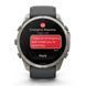 Смарт-годинник Garmin Fenix 9 Pro (51 мм) inReach з титановим корпусом і графітово-чорним силіконовим ремінцем