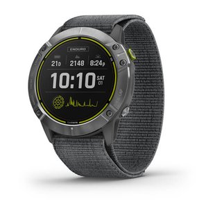 Смарт-годинник Garmin Enduro сірий сталевий корпус, сірий нейлоновий ремінець UltraFit 010-02408-00 фото