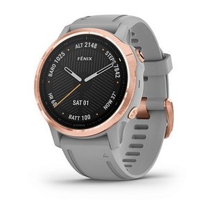 Смарт-часы Garmin Fenix 6S Sapphire Rose Gold с серым ремешком 010-02159-21 фото