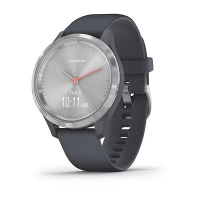 Смарт-часы Garmin Vivomove 3S со стальным безелем серебристого цвета, корпусом и ремешком "синий гранит" 010-02238-20 фото