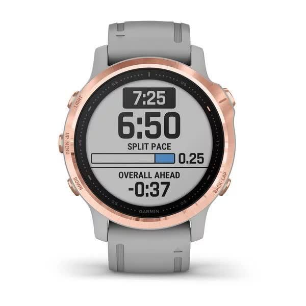 Смарт-годинник Garmin Fenix 6S Sapphire Rose Gold з сірим ремінцем 010-02159-21 фото