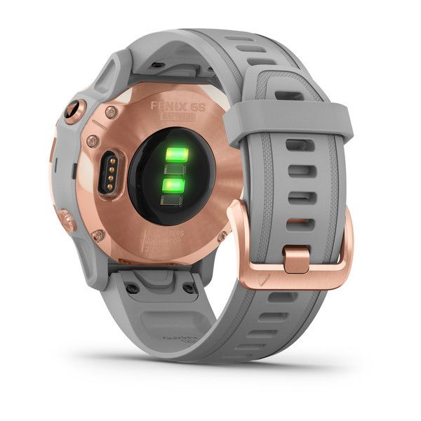 Смарт-годинник Garmin Fenix 6S Sapphire Rose Gold з сірим ремінцем 010-02159-21 фото