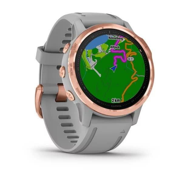 Смарт-годинник Garmin Fenix 6S Sapphire Rose Gold з сірим ремінцем 010-02159-21 фото