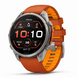 Смарт-годинник Garmin Fenix 9 Pro (47 мм) з титановим корпусом і яскраво-помаранчевим силіконовим ремінцем
