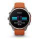 Смарт-годинник Garmin Fenix 9 Pro (47 мм) з титановим корпусом і яскраво-помаранчевим силіконовим ремінцем