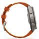 Смарт-годинник Garmin Fenix 9 Pro (47 мм) з титановим корпусом і яскраво-помаранчевим силіконовим ремінцем