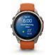 Смарт-годинник Garmin Fenix 9 Pro (47 мм) з титановим корпусом і яскраво-помаранчевим силіконовим ремінцем