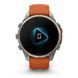 Смарт-годинник Garmin Fenix 9 Pro (47 мм) з титановим корпусом і яскраво-помаранчевим силіконовим ремінцем