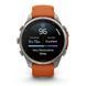 Смарт-годинник Garmin Fenix 9 Pro (47 мм) з титановим корпусом і яскраво-помаранчевим силіконовим ремінцем