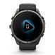Смарт-годинник Garmin Fenix 9 Pro (51 мм) inReach з титановим корпусом Carbon Gray DLC і чорно-сірим силіконовим ремінцем