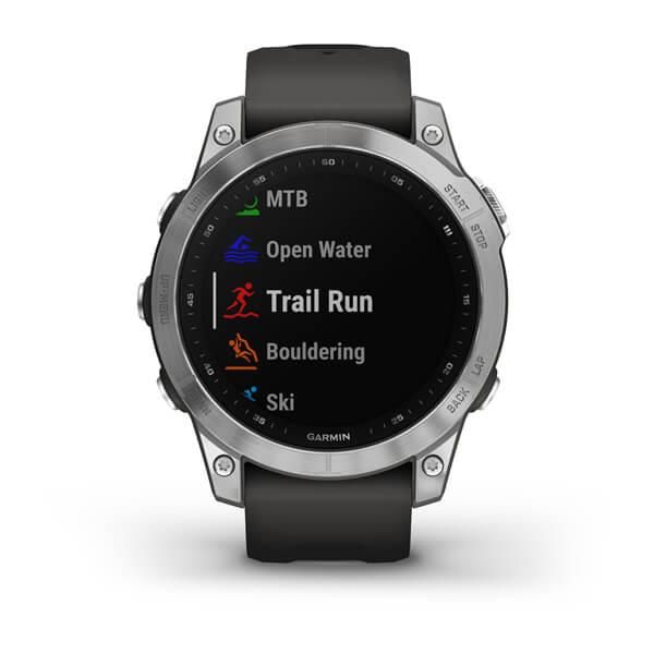 Смарт-часы Garmin Fenix 7 серебристые с ремешком серый графит 010-02540-01 фото