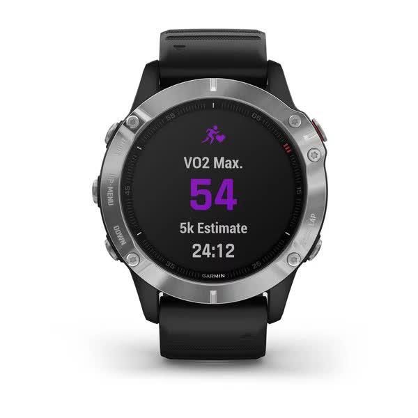 Смарт-годинник Garmin Fenix 6S сріблястий з чорним ремінцем 010-02159-01 фото