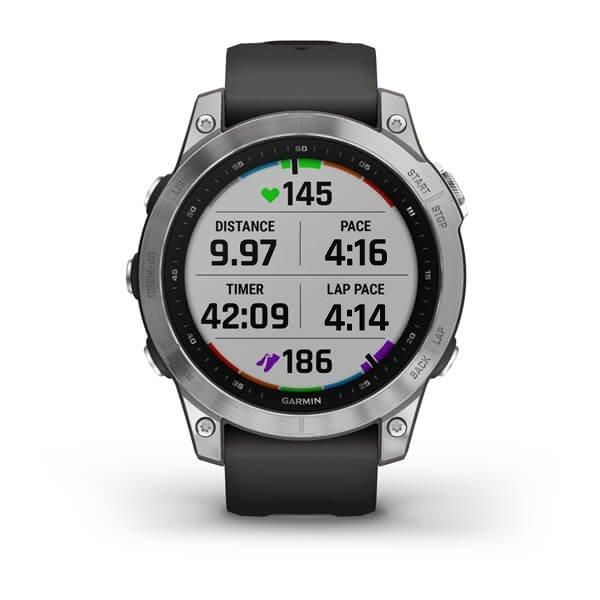 Смарт-часы Garmin Fenix 7 серебристые с ремешком серый графит 010-02540-01 фото