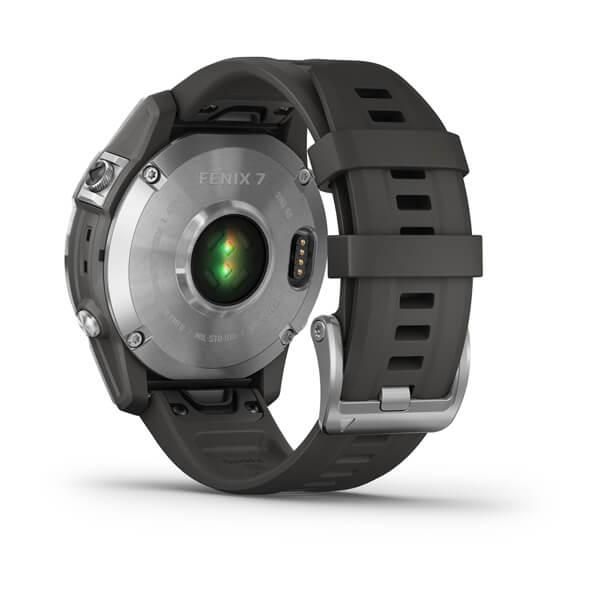 Смарт-годинник Garmin Fenix 7 сріблястий з ремінцем сірий графіт 010-02540-01 фото