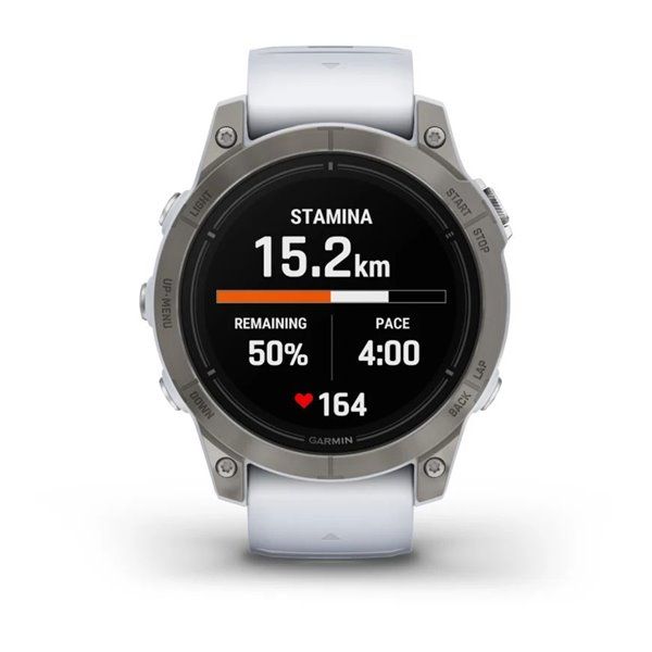 Смарт-часы Garmin Epix Pro (Gen 2) - Sapphire Edition 47 mm - титан с ремешком цвета молочного кварца 010-02803-21 фото