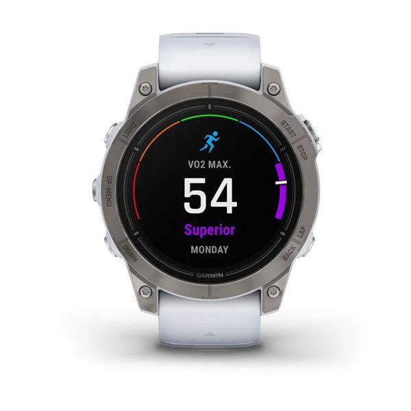 Смарт-часы Garmin Epix Pro (Gen 2) - Sapphire Edition 47 mm - титан с ремешком цвета молочного кварца 010-02803-21 фото