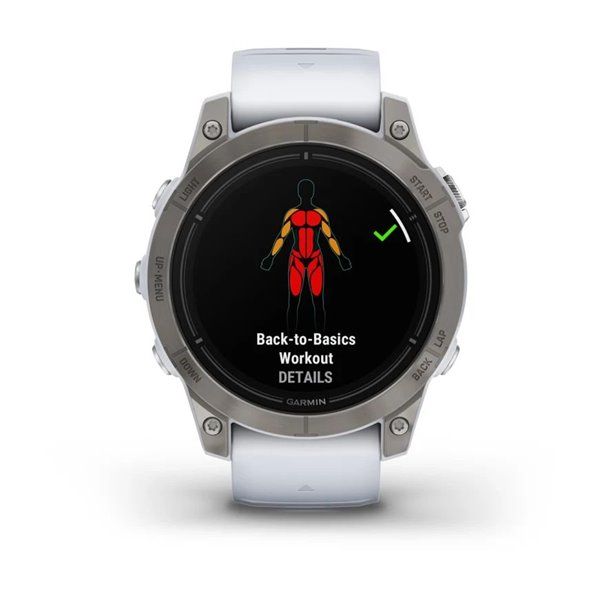 Смарт-часы Garmin Epix Pro (Gen 2) - Sapphire Edition 47 mm - титан с ремешком цвета молочного кварца 010-02803-21 фото