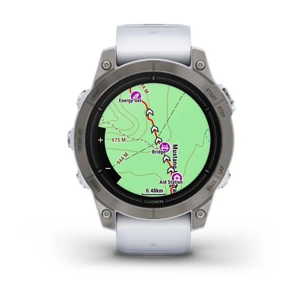 Смарт-часы Garmin Epix Pro (Gen 2) - Sapphire Edition 47 mm - титан с ремешком цвета молочного кварца 010-02803-21 фото