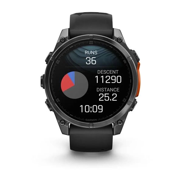 Смарт-годинник Garmin Fenix 8 – 47 мм, AMOLED, сланцево-сірий з чорним силіконовим ремінцем 010-02904-00 фото