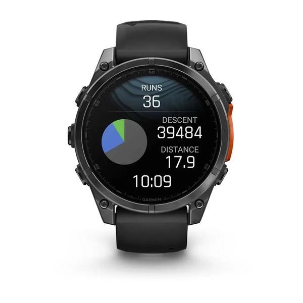 Смарт-часы Garmin Fenix 8 – 47 мм, AMOLED, сланцево-серые с черным силиконовым ремешком 010-02904-00 фото