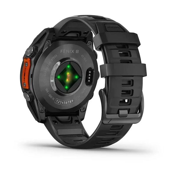 Смарт-часы Garmin Fenix 8 – 47 мм, AMOLED, сланцево-серые с черным силиконовым ремешком 010-02904-00 фото