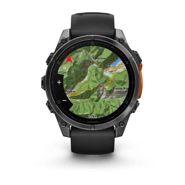 Смарт-часы Garmin Fenix 8 – 47 мм, AMOLED, сланцево-серые с черным силиконовым ремешком 010-02904-00 фото