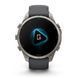 Смарт-годинник Garmin Fenix 9 Pro (47 мм) з титановим корпусом і графітово-чорним силіконовим ремінцем