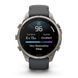 Смарт-годинник Garmin Fenix 9 Pro (47 мм) з титановим корпусом і графітово-чорним силіконовим ремінцем
