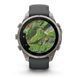 Смарт-годинник Garmin Fenix 9 Pro (47 мм) з титановим корпусом і графітово-чорним силіконовим ремінцем