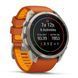 Смарт-годинник Garmin Fenix 9 Pro (51 мм) inReach з титановим корпусом і яскраво-помаранчевим силіконовим ремінцем