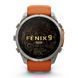 Смарт-годинник Garmin Fenix 9 Pro (51 мм) inReach з титановим корпусом і яскраво-помаранчевим силіконовим ремінцем