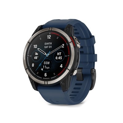 Смарт-часы Garmin Quatix 7 Sapphire AMOLED с синим силиконовым ремешком 010-02582-61 фото