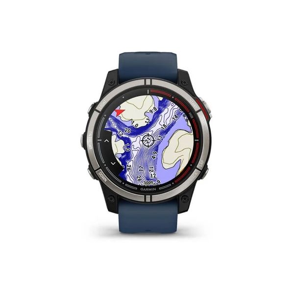 Смарт-годинник Garmin Quatix 7 Sapphire AMOLED з синім силіконовим ремінцем 010-02582-61 фото