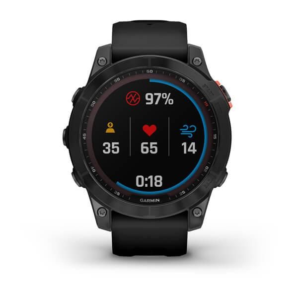 Смарт-часы Garmin Fеnix 7 Solar серые с черным ремешком 010-02540-11 фото