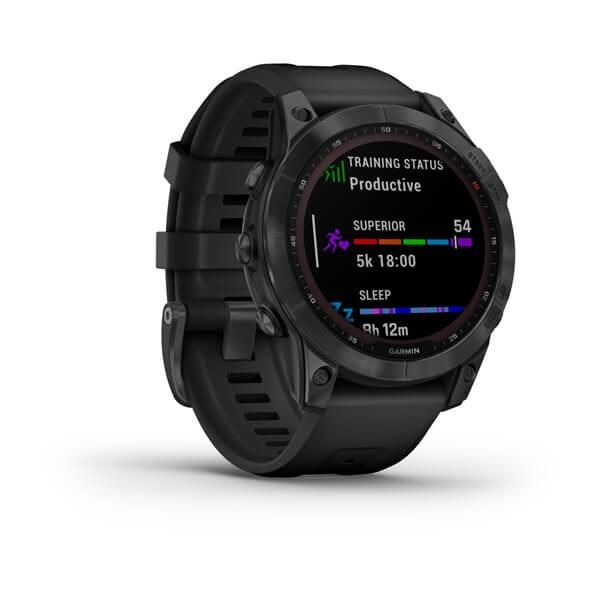 Смарт-часы Garmin Fеnix 7 Solar серые с черным ремешком 010-02540-11 фото