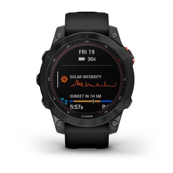 Смарт-часы Garmin Fеnix 7 Solar серые с черным ремешком 010-02540-11 фото