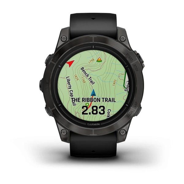 Смарт-часы Garmin Epix Pro (Gen 2) - Sapphire Edition 47 mm - темно-серый титан DLC Carbon с черным ремешком 010-02803-11 фото