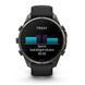 Смарт-годинник Garmin Fenix 9 Pro (47 мм) з титановим корпусом Carbon Gray DLC і чорно-сірим силіконовим ремінцем