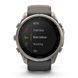 Смарт-годинник Garmin Fenix 9 Pro Solar (51 мм) inReach з титановим корпусом і силіконовим ремінцем кольору галька / сріблясто-сірий