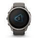 Смарт-годинник Garmin Fenix 9 Pro Solar (51 мм) inReach з титановим корпусом і силіконовим ремінцем кольору галька / сріблясто-сірий