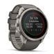 Смарт-годинник Garmin Fenix 9 Pro Solar (51 мм) inReach з титановим корпусом і силіконовим ремінцем кольору галька / сріблясто-сірий